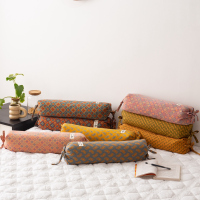 家用睡眠颈椎枕天然荞麦壳枕头全棉双层纱布单人专用糖果枕bqr