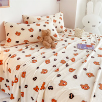 加厚加绒保暖牛奶绒床单单件冬季珊瑚绒单人学生宿舍被单1米8双人