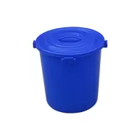 英达斯贝克 36LA型水桶蓝(圆形塑料桶储水桶工业环卫物业桶大容量酒店厨房收纳水桶带盖圆桶)-1个