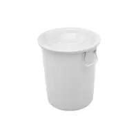 英达斯贝克 60LXB型水桶白(圆形塑料桶储水桶工业环卫物业桶大容量酒店厨房收纳水桶带盖圆桶)-1个
