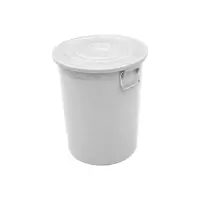 英达斯贝克 100LXB型水桶白(圆形塑料桶储水桶工业环卫物业桶大容量酒店厨房收纳水桶带盖圆桶)-1个