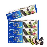 奥利奥薄脆抹茶无花果味95g*4网红休闲 零食儿童 早餐充饥下午茶