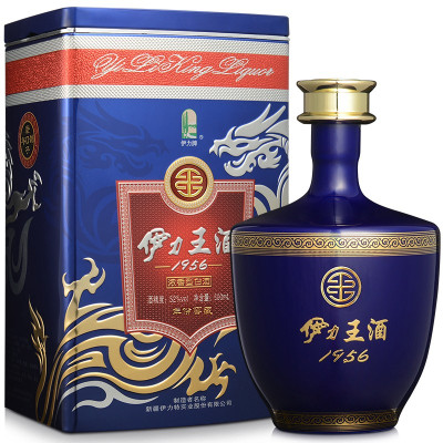 伊力特 伊力王酒蓝王 浓香型白酒 52度 500ml 单瓶装