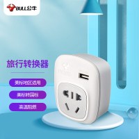公牛(BULL) GN-911A 美标电源转换器插头 1位含1位USB接口 (单位:个)