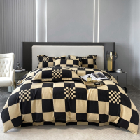 简约纯色纯棉磨毛四件套床上用品床单被套床笠全棉学生宿舍三件套