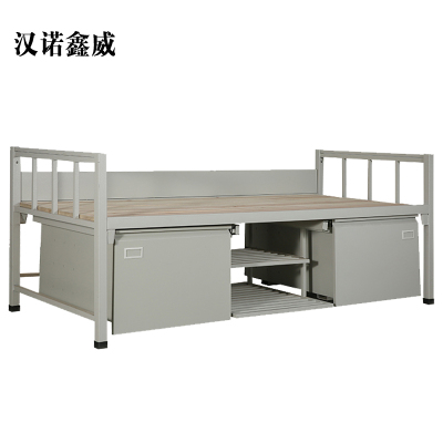 汉诺鑫威钢制单人床含柜