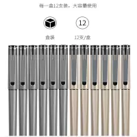 得力(deli) 中性笔 0.7mm子弹头(黑) S96 12支/盒 货期5-10天