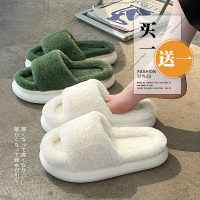 棉拖鞋女冬高级贵妇闺蜜毛毛新款冬季开口厚底居家室内防滑棉957