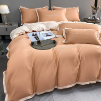 彩翼家纺 100支天丝棉德芙桔四件套