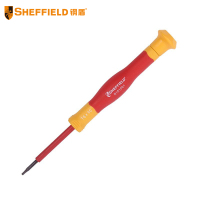 钢盾 SHEFFIELD S151064 双色柄绝缘花型精密螺丝批T15*50mm