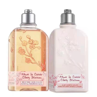 欧舒丹甜蜜樱花沐浴护肤套装(沐浴250ml+润肤露250ml) 保湿滋润 礼物礼盒