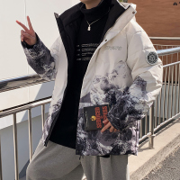 2022年冬季新款羽绒服男女同款情侣款短款连帽青少年加厚外套