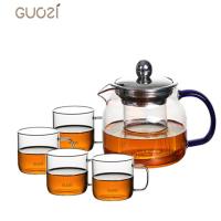 果兹自然格调茶具套装高硼硅玻璃耐热耐高温 茶具茶杯套装