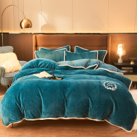 加厚牛奶绒四件套珊瑚绒床单双面绒被套法兰绒加绒床上用品冬季天
