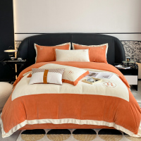 冬天加绒被套四件套冬季珊瑚绒加厚保暖双面法兰绒被罩牛奶绒床单