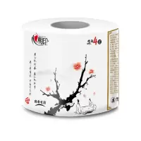 心相印卷筒纸有芯中国风180g4层24粒卫生厕纸卷纸家用整箱