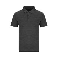 七梭 男士水彩纹运动速干短袖polo衫 黑曜石 M