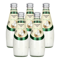 乐可芬(LOCKFUN)泰国原装进口椰果椰汁饮料多口味果汁椰子水饮品 [原味]290ml*5瓶