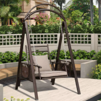 单人秋千古铜色高强度合金钢支架