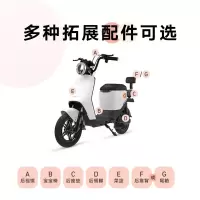 雅迪电动车DN2新款新国标电动自行车萌趣小巧NFC解锁都市代步电瓶车 100S-100KM/白色/5A快充