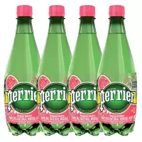 法国原装进口 巴黎水(Perrier)气泡矿泉水 西瓜味天然矿泉水 500ml*4瓶组合装(塑料瓶)
