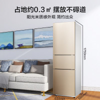 美的(Midea)215升 三门家用电冰箱双系统风冷无霜节能 BCD-215WTM(E)