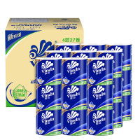 维达蓝色经典卷纸4层160g27卷卫生纸 有芯卷筒纸巾厕纸家用实惠装(整箱销售)(新旧包装交替发货)