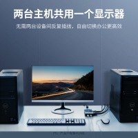 绿联 KVM切换器 VGA视频切屏器30357 二进一出台式机笔记本电脑显示器监控鼠标键盘USB打印机共享器