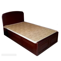 海邦 1.2*2.0实木油漆单人床含床垫
