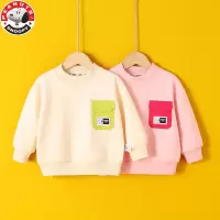史努比(SNOOPY)儿童童装加绒中小童女童冬季新款圆领加绒休闲套头卫衣AJ023