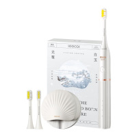 素士 电动牙刷 成人杀菌净白声波牙刷 小团扇声波电动牙刷 D2 白色