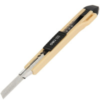 得力(deli)2031美工刀 小号金属护套裁纸刀美工刀 灰白[6把装]