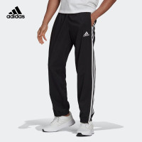 阿迪达斯(adidas)男装三条纹弹力腰身运动梭织长裤GK8989