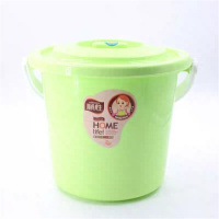 苏宁宜品 绿色小塑料桶22.5*25.5cm