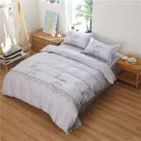 恒源祥 200*230cm千叶琉璃全棉四件套 灰 HYX082TJ
