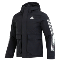 adidas阿迪达斯男装冬季户外保暖连帽棉服GT1688 黑色