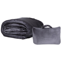 金丝莉(kintheri) 90×150cm旅行宝宝多功能靠枕毯子 深灰色