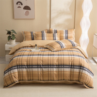 无印风格床上四件套繁花网红床品被套罩床单四件套床单床笠款