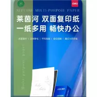 得力(deli)莱茵河A4打印纸 70g克500张*5包一箱 口碑优选复印纸 双面草稿纸 (单位:箱)