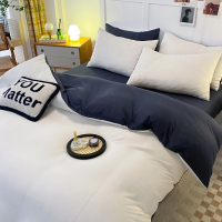 轻奢纯水洗棉四件套4床上三件套100床单床笠款全被套学生宿舍