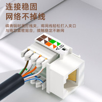 山泽(SAMZHE)超五类网络模块 CAT5e网线插座面板模块 RJ45水晶头母座电脑网线连接头 WAN-04