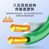 山泽 超五类千兆网线[工程0.5mm无氧铜线芯]CAT5e非屏蔽网线 家装网络布线监控专用箱线 100米 SZ-5100