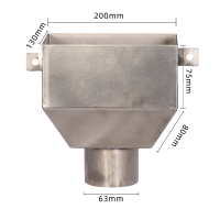 不锈钢接水斗墙壁积水斗 201材质水管外径63mm