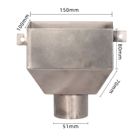 不锈钢接水斗墙壁积水斗 304材质水管外径51mm