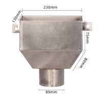 不锈钢接水斗墙壁积水斗 304材质水管外径89mm