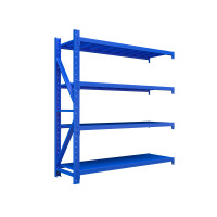 臻远 ZY-HJ-44 仓储货架仓库超市置物家用层架收纳架子 重型1500*600*2000四层副架 蓝色