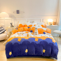 卡斯诺687918348456牛奶绒四件套