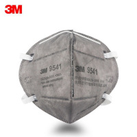 3M 9541活性炭口罩KN95针织带防异味防尘工业粉尘耳带式口罩25个(1盒)