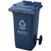 英达斯贝克 120L加厚灰(户外塑料垃圾桶大号240/120L升医疗带轮盖脚踏小区物业环卫箱)-1个