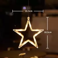 圣诞节装饰灯吸挂两用 星星